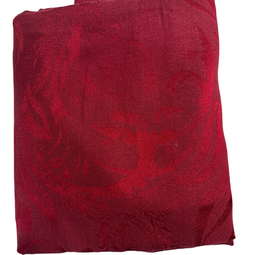 Elegant Red Fabric with Floral Pattern